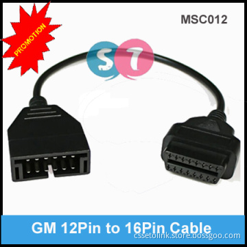 GM 12Pin Male Connector to OBD2 16Pin Female Connector Diagnostic Cable